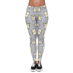 Printed Cat Symbols Tattoo Leggings