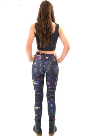 Printed Funny Game Tattoo Leggings