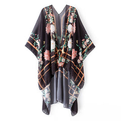 Floral Summer Long Kimono Cardigan