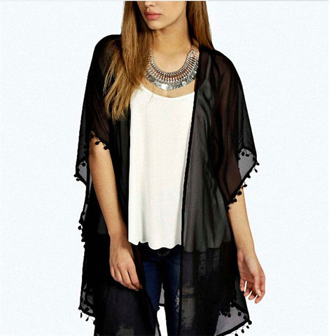 Short Sleeve Boho Kimono Cardigan