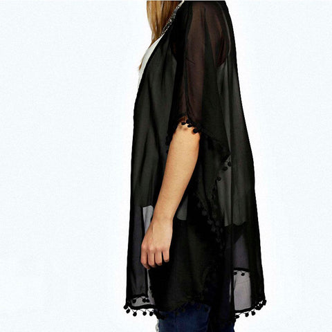 Short Sleeve Boho Kimono Cardigan