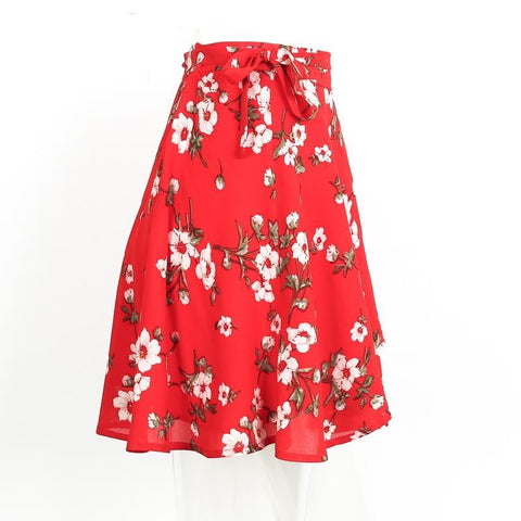 Red Women  Boho Skirt