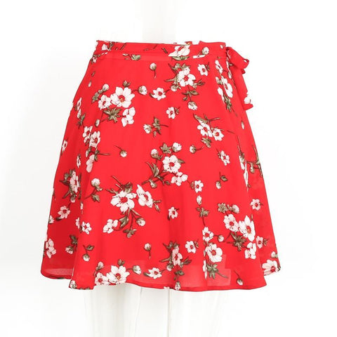 Red Women  Boho Skirt