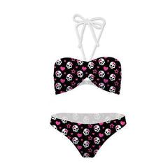 Sexy Finger Printed Tattoo Swimsuit