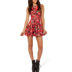 Tattoo 3D Strawberry Fruit Printed Dress