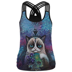Black and White Skull Tattoo Tank Tops
