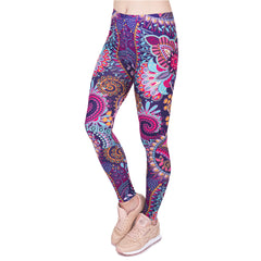 Printed Flowers Pink Tattoo Leggings