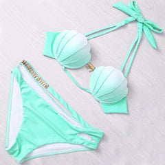 Color Two - Piece Mermaid Swimwear