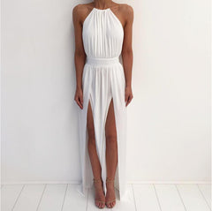 Sexy White Boho Maxi Dress