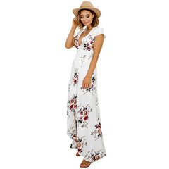 V-neck Boho Maxi