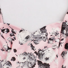 Mermaid Floral Print Sleeveless Body Dress