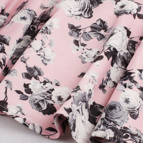 Mermaid Floral Print Sleeveless Body Dress