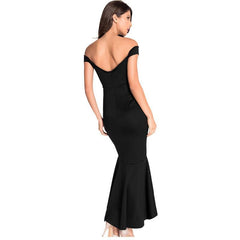 Off-Shoulder Mermaid Jersey Dress