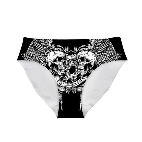 Cute 3D Skull Printed Tattoo Underwear
