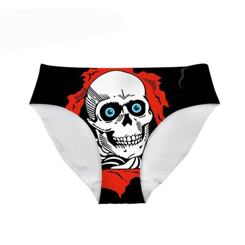 Cute 3D Skull Printed Tattoo Underwear
