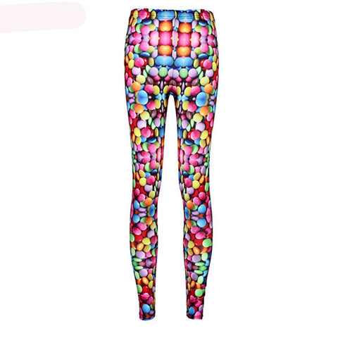Printed Candy Rainbow Tattoo Leggings
