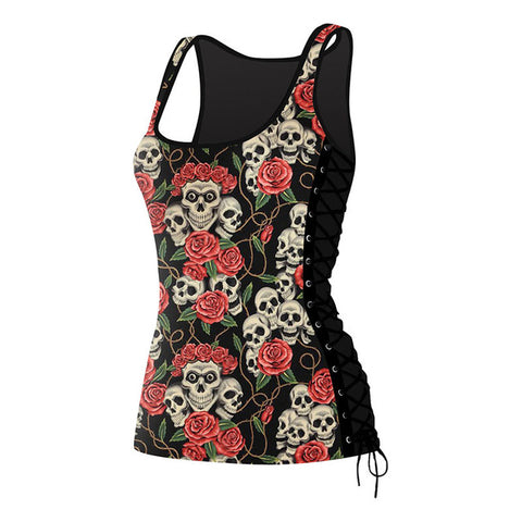 Black Tattoo Skull Tank Tops