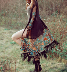 Summer  Cardigan Embroiered Boho Fashion 2018
