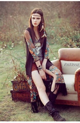 Summer  Cardigan Embroiered Boho Fashion 2018
