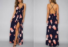 V-neck Floral Dress