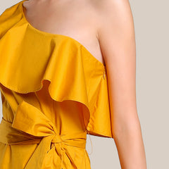 One Shoulder Fishtail Dress