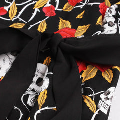 3D Skull Floral Tattoo Dress
