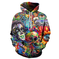 Skull 3D Tattoo Hoodies Sweatshirts