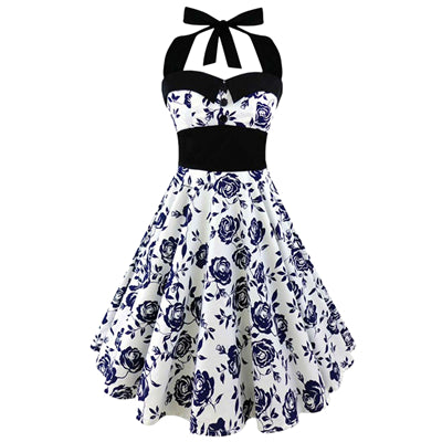 3D Skull Floral Printed Tattoo Dress