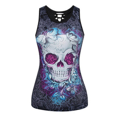 3D Skull Tattoo Tank Tops