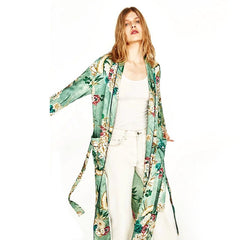 Long Boho Style Blouse Cardigan