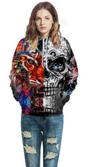 Tattoo Skulls Tiger  Hooded Hoodies