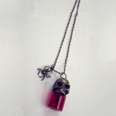 Halloween Spider & Skull Necklace