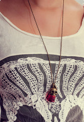 Halloween Spider & Skull Necklace