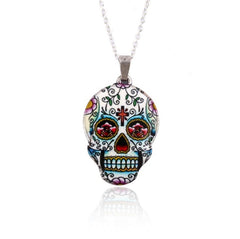 Flower Skull Necklace