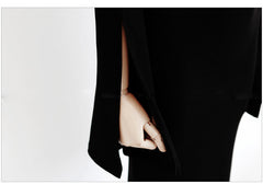 High Waist Black Fishtail Dress