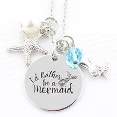 I'd Rather Be a Mermaid Necklace