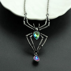 Black Spider Halloween Necklace