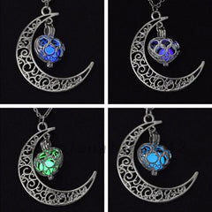 Charm Sparkle Hallloween Moon Necklace