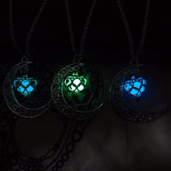 Charm Sparkle Hallloween Moon Necklace