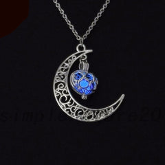 Charm Sparkle Hallloween Moon Necklace