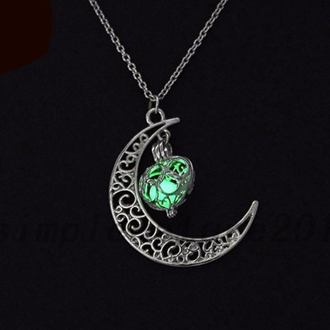 Charm Sparkle Hallloween Moon Necklace