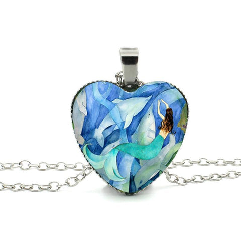 Mermaid Heart Shaped Necklace