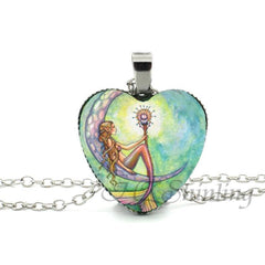 Mermaid Heart Shaped Necklace