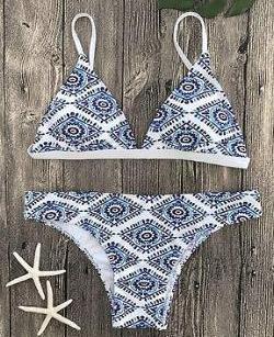 Vintage Floral Women Boho Bikini