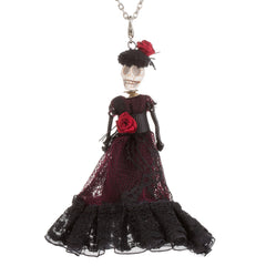 Bride and Groom Halloween Doll Necklace