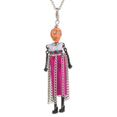 Bride and Groom Halloween Doll Necklace