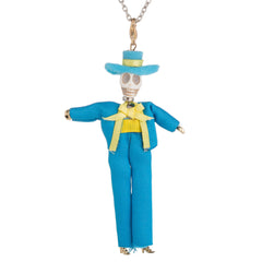 Bride and Groom Halloween Doll Necklace