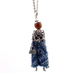 Bride and Groom Halloween Doll Necklace