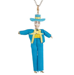 Bride and Groom Halloween Doll Necklace