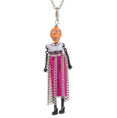 Bride and Groom Halloween Doll Necklace